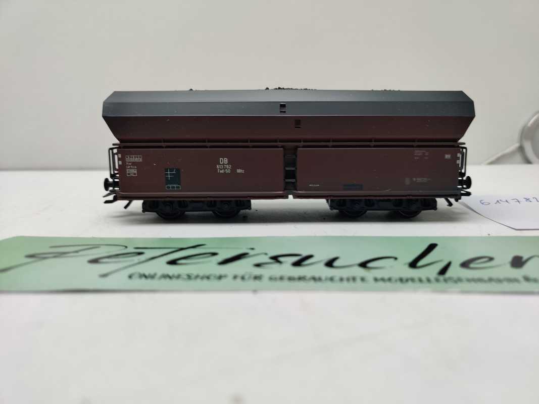 Roco H0 AC 614 782 / vierachsiger Großraum-Selbstentladewagen / NEM / DB / Ladegut Kohle
