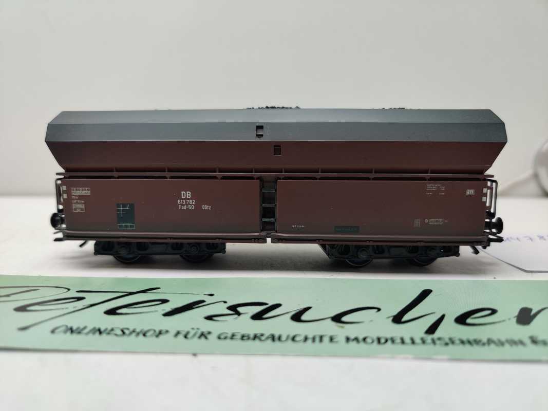 Roco H0 AC 614 782 / vierachsiger Großraum-Selbstentladewagen / NEM / DB / Ladegut Kohle