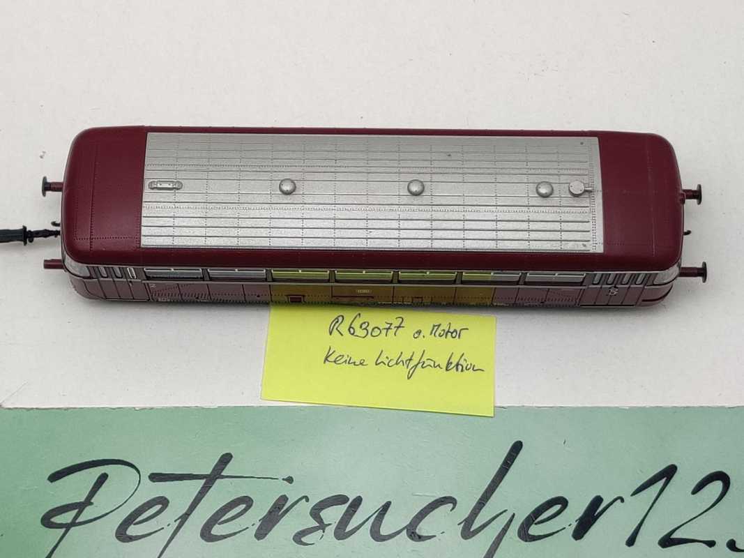 ROCO H0 DC 63077A Schienenbus-Steuerwagen VS98 2.Kl o.Motor / NEM / DB