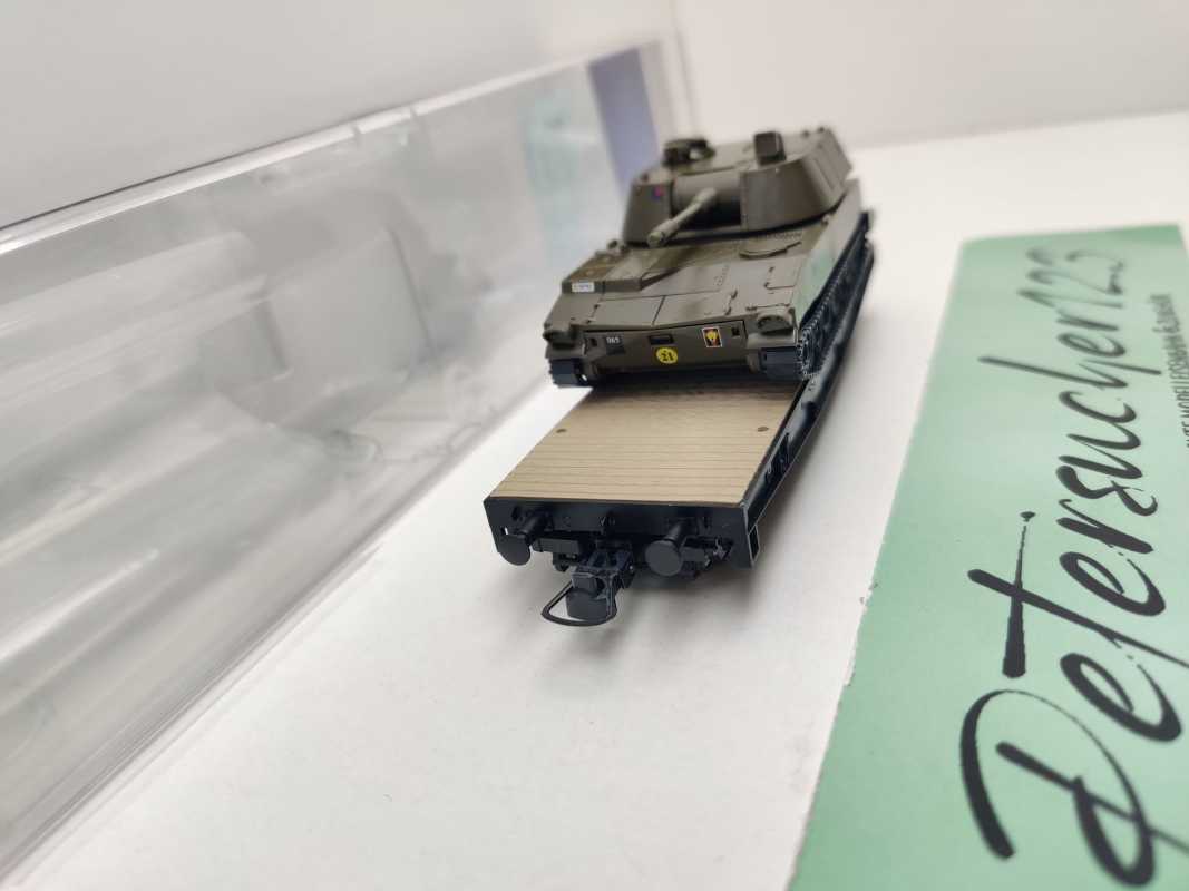 Roco H0 DC 67475 Schwerlastwagen Rlmmp belg. Panzerhaubitze M108 / NEM / DB / OVP