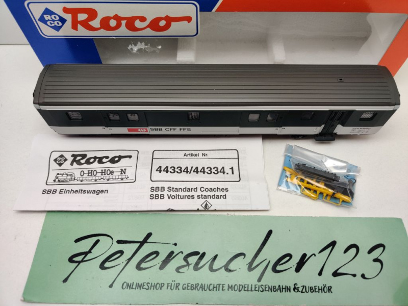 Roco H0 DC 44334 Gepäckwagen Schlusslicht EW II Club-Ed. 2-1998 / NEM / SBB / OVP