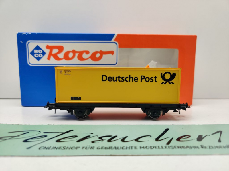 Roco H0 DC Containertragwagen "Deutsche Post" / NEM / DB / ErsatzVP