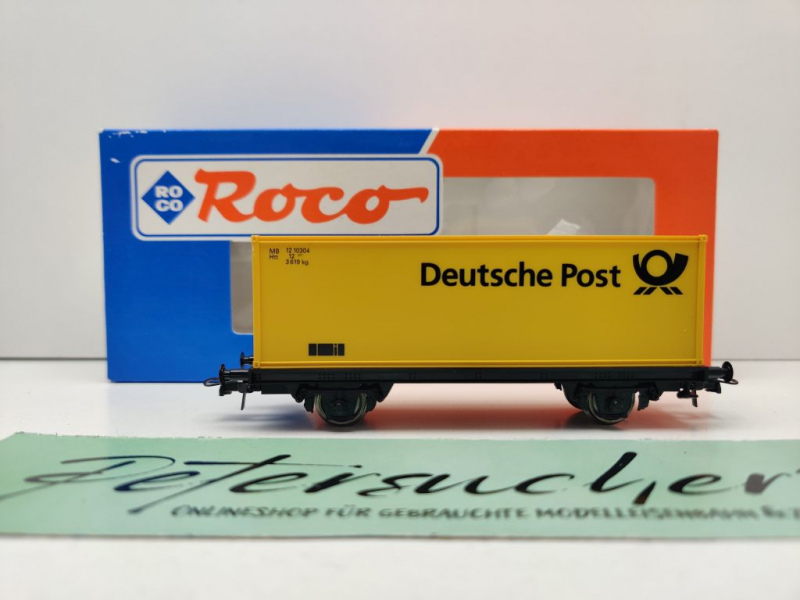 Roco H0 DC Containertragwagen "Deutsche Post" / NEM / DB / ErsatzVP