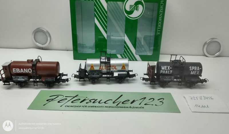 Sachsenmodelle H0 DC 14101 Kesselwagen-Set / DRG / KKK / NEM / OVP