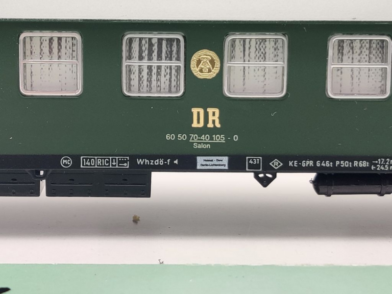 Sachsenmodelle H0 DC 14003-02 Stabs- & Begleitwagen 105-0 / Salon / DR