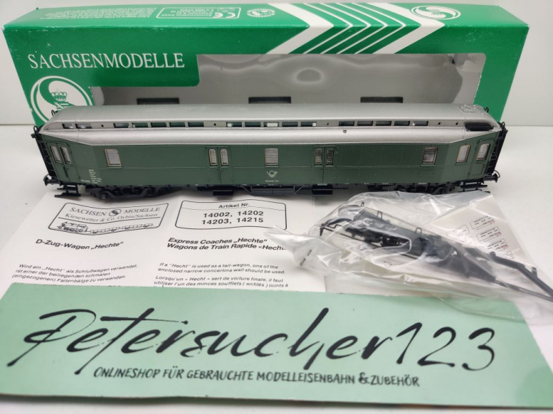 Sachsenmodelle H0 DC 14215 Postwagen "Hecht" Post4e / NEM / DR / OVP
