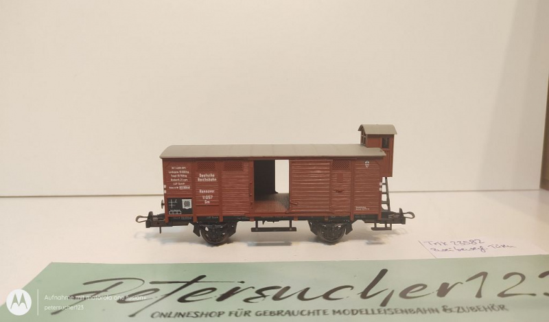 Trix H0 AC 23582 ged. Güterwagen m. Bremserhaus / NEM / DRG