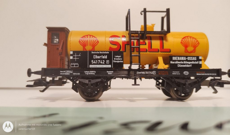 Trix H0 AC Kesselwagen Elberfeld 541 742 "shell" / NEM / DRG