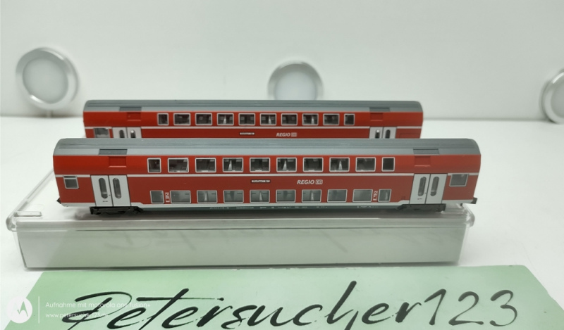 Mini Trix N DC  11148-2  Doppelstock - Personenwagen - Set 2.Kl.  DB REGIO  OVP