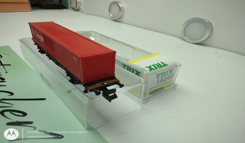 Minitrix N DC 15298 Containertragwagen "DB Cargo" Lgjs599 NEM / DB / OVP