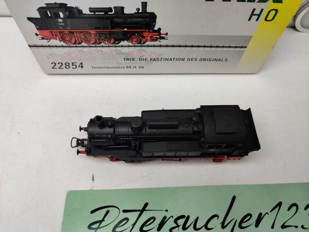 Trix H0 DC 22854 / Personenzug-Tenderlokomotive BR74 912 / DB / ANALOG / DSS / OVP