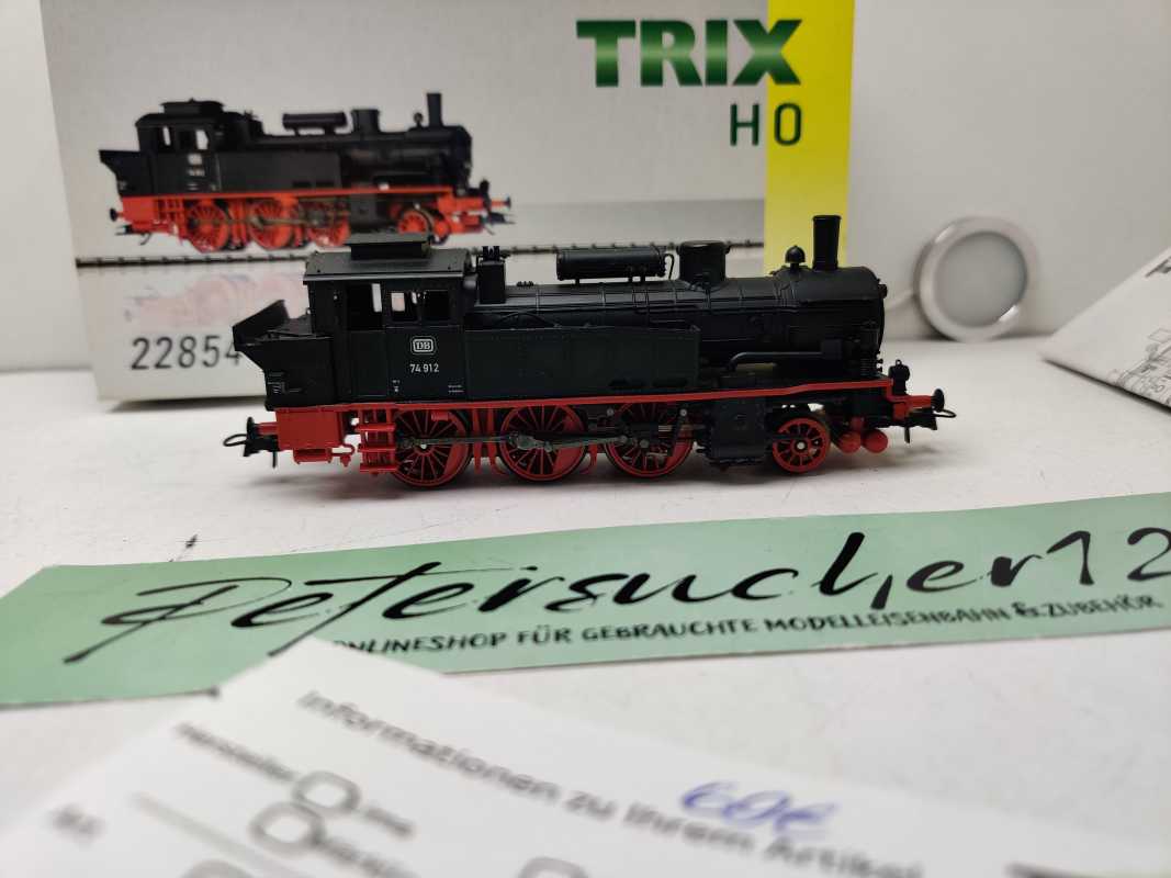 Trix H0 DC 22854 / Personenzug-Tenderlokomotive BR74 912 / DB / ANALOG / DSS / OVP