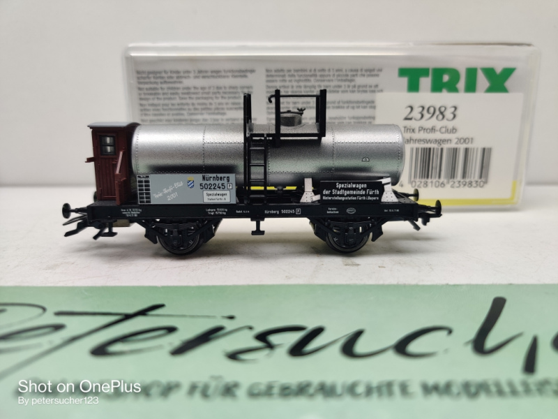 Trix H0 AC 23983 Kesselwagen m Brmshs / Profi Club JW 2001 / NEM / K.Bay.Sts.B. / OVP