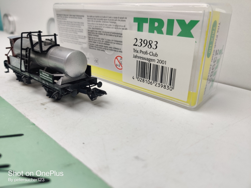 Trix H0 AC 23983 Kesselwagen m Brmshs / Profi Club JW 2001 / NEM / K.Bay.Sts.B. / OVP