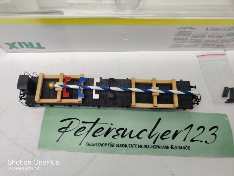 Trix H0 AC 24072 Flachwagen "Maibaum" / Ssml / JW 2005 / NEM / K.Bay.Sts.B. / OVP