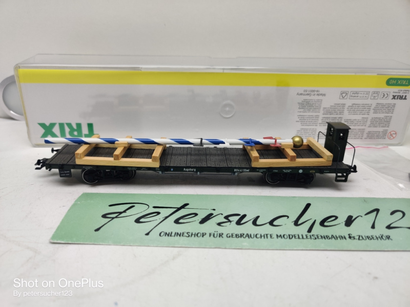 Trix H0 AC 24072 Flachwagen "Maibaum" / Ssml / JW 2005 / NEM / K.Bay.Sts.B. / OVP