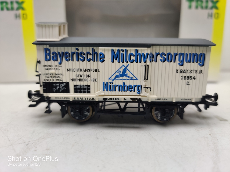Trix H0 AC 24086 / Profi - Güterwagen / Milchtransportwagen / K.Bay.Sts.B. / OVP