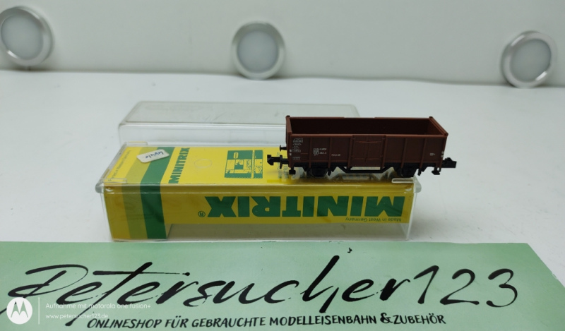 Mini Trix  N DC 3529 offener Güterwagen Braun DB OVP