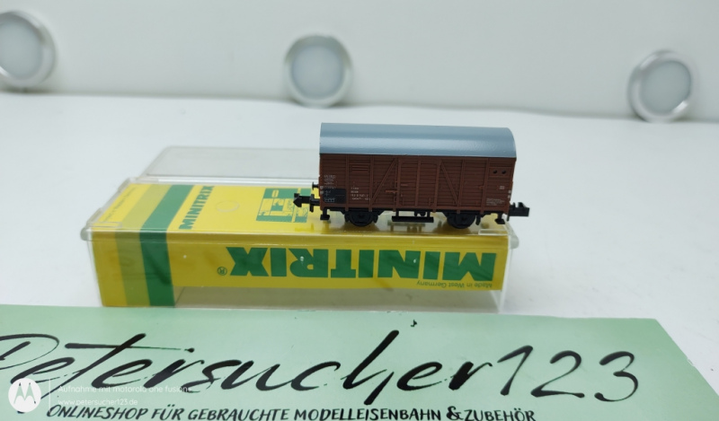 Minitrix N DC 13534 ex 3534 gedeckter Güterwagen Gklm193 / DB / OVP
