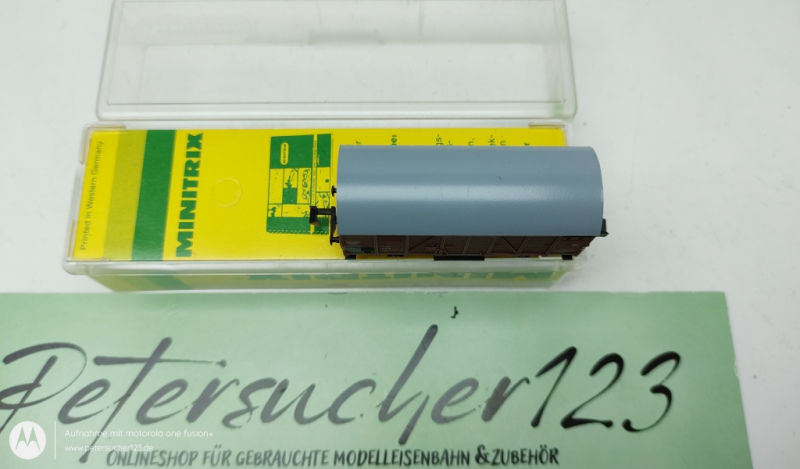 Minitrix N DC 13534 ex 3534 gedeckter Güterwagen Gklm193 / DB / OVP
