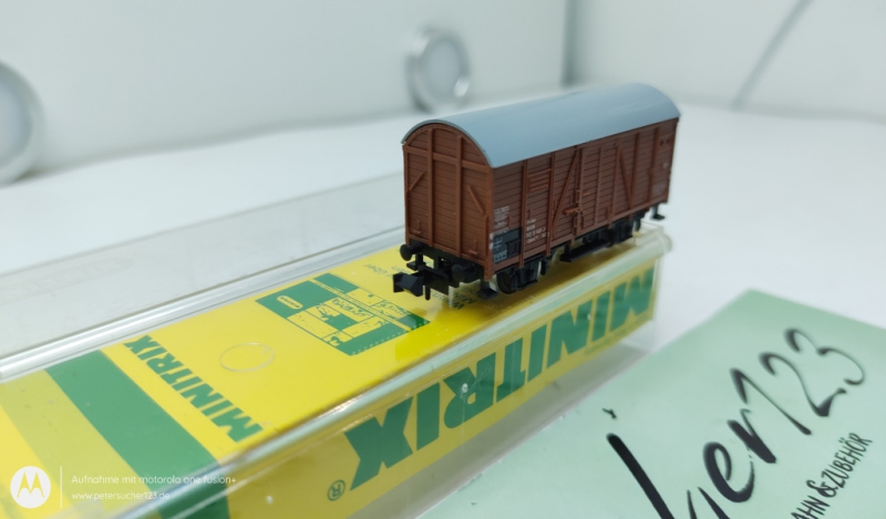Minitrix N DC 13534 ex 3534 gedeckter Güterwagen Gklm193 / DB / OVP
