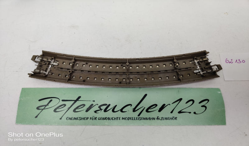 Trix H0 1 x gebogenes Gleis 62130 / Radius 360 mm / Bogen 30°