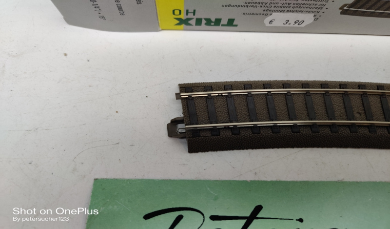 Trix H0 62315 / 1 x gebogenes Gleis Radius 515 mm / 15° / OVP