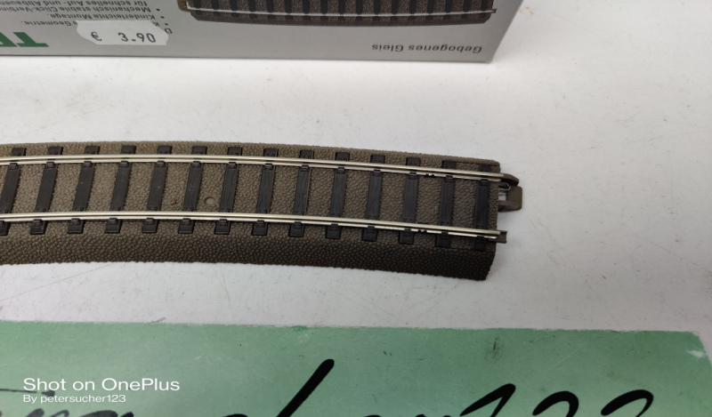 Trix H0 62315 / 1 x gebogenes Gleis Radius 515 mm / 15° / OVP