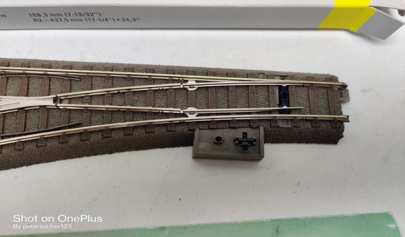 Trix H0 62611/ Weiche links 188,3 mm / 24,3° / R2 / OVP