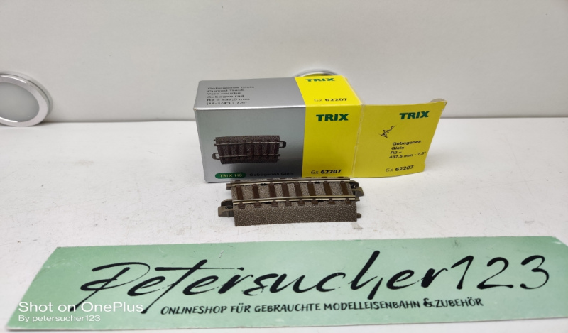 Trix H0 62207 / 1 x gebogenes Gleis Radius 437,5 mm / Bogen 7,5° / OVP