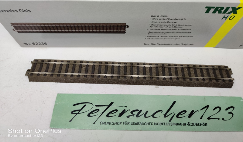 Trix H0 1 x gerades Gleis 62236 / 236,1mm / OVP