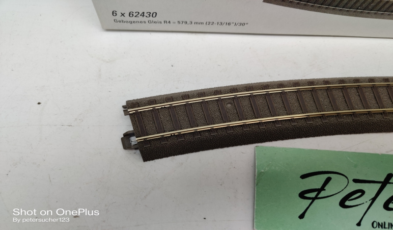 Trix H0 62430 / 1 x gebogenes Gleis Radius 579,3 mm / Bogen 16°/ OVP