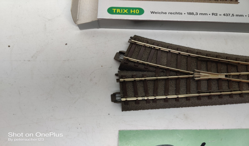 Trix H0 62612 Weiche Rechts 188,3 mm / 24,3° / R2