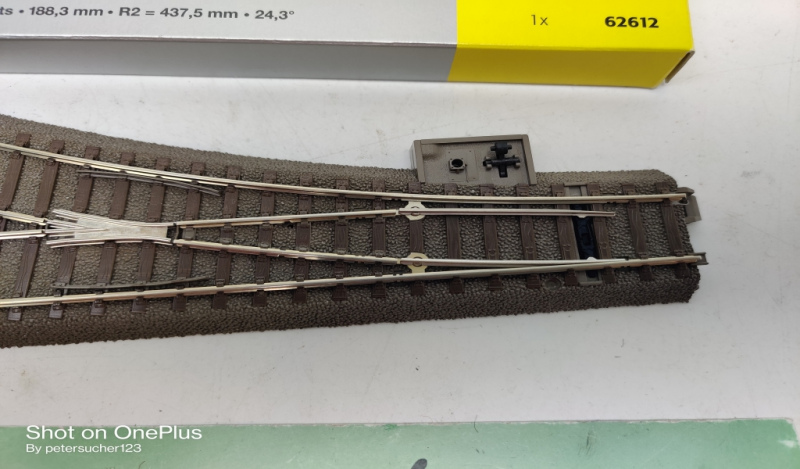 Trix H0 62612 Weiche Rechts 188,3 mm / 24,3° / R2