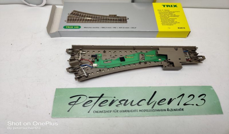Trix H0 62612 Weiche Rechts 188,3 mm / 24,3° / R2