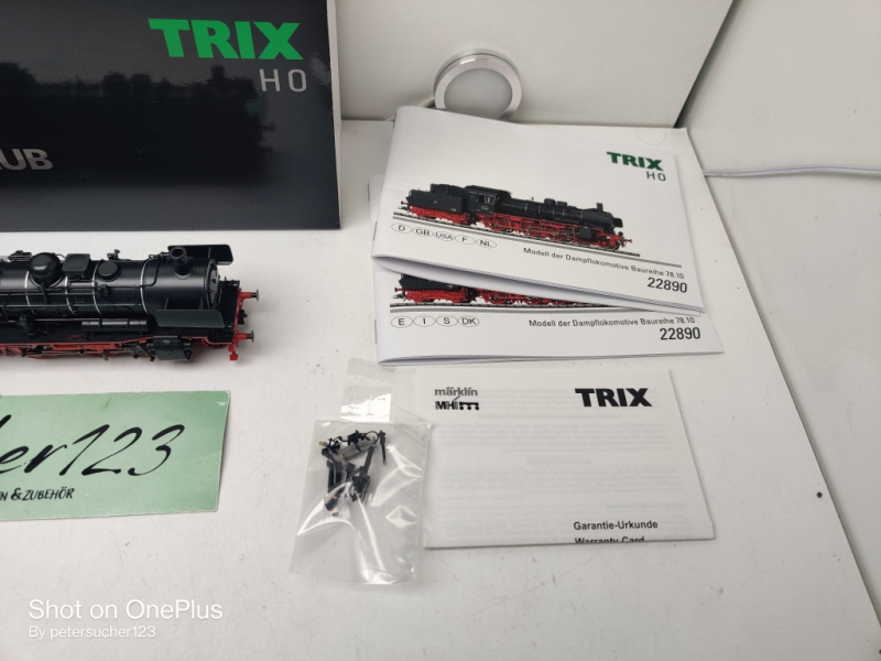 Trix H0 DC 22890 / BR78.10 Dampflokomotive / Mfx / Sound / DB / Ep. III / Trix Club / OVP