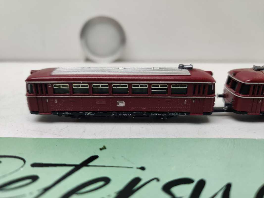 Trix N DC VT95+96 / Schienenbus + Beiwagen / Rot / DB / Umbau DCC