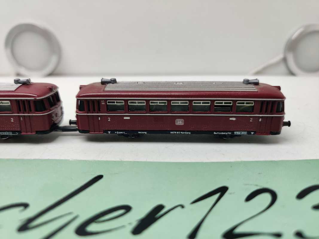 Trix N DC VT95+96 / Schienenbus + Beiwagen / Rot / DB / Umbau DCC