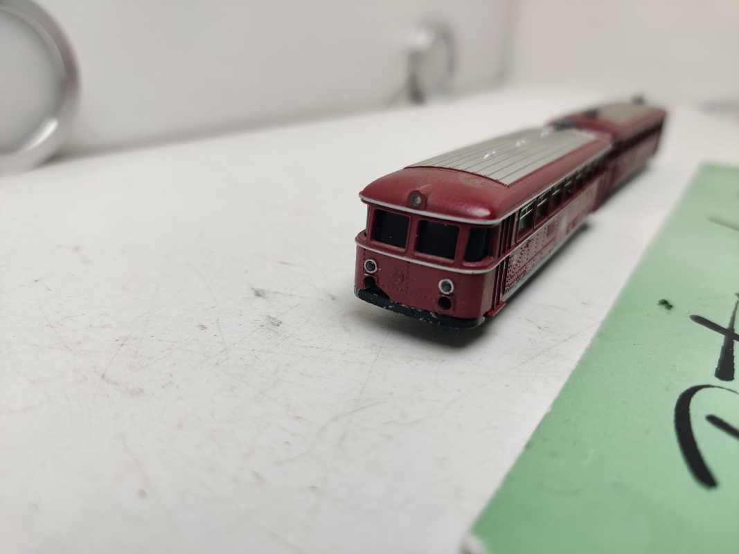 Trix N DC VT95+96 / Schienenbus + Beiwagen / Rot / DB / Umbau DCC