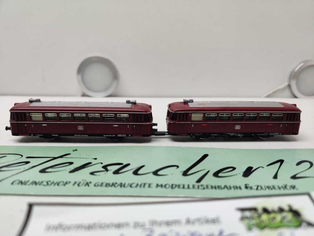 Trix N DC VT95+96 / Schienenbus + Beiwagen / Rot / DB / Umbau DCC