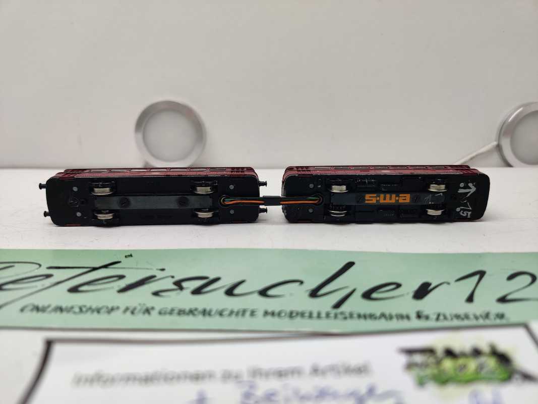 Trix N DC VT95+96 / Schienenbus + Beiwagen / Rot / DB / Umbau DCC