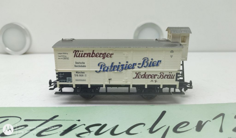 Trix H0 AC 23523 Bierwagen mit Bremserhaus "Patrizier-Bier" / NEM / DRG