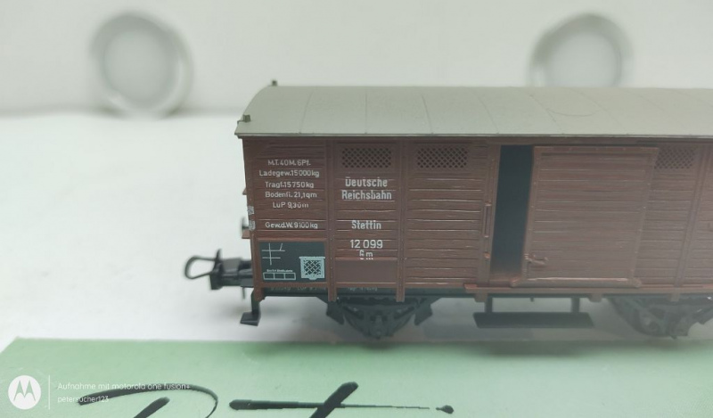 Trix H0 AC 33581 gedeckter Güterwagen 12 099 Altona Gm / DRG