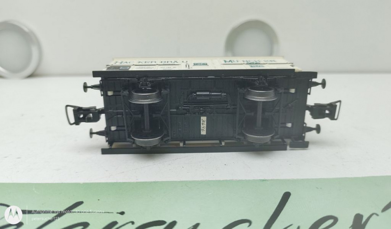 Trix H0 AC 3646 gedeckter Güterwagen mit Bremserhaus "Hackerbräu" / DRG