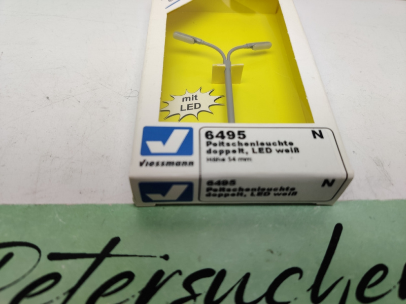 Viessmann N DC 6495 Peitschenleuchte doppelt / Led weiß / Höhe 54 mm / OVP