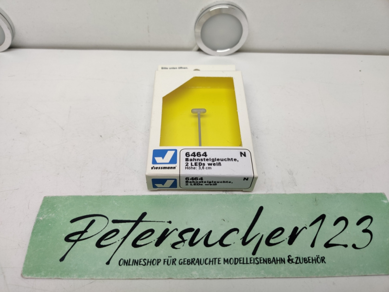 Viessmann N DC 6464 Bahnsteigleuchte / 2 Led weiß / Höhe 3,60 cm / OVP