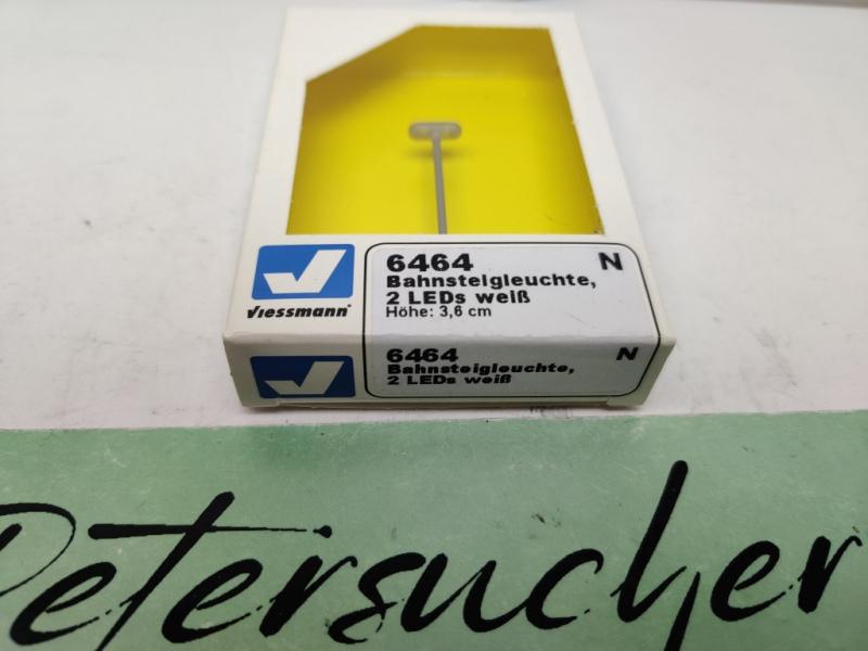 Viessmann N DC 6464 Bahnsteigleuchte / 2 Led weiß / Höhe 3,60 cm / OVP