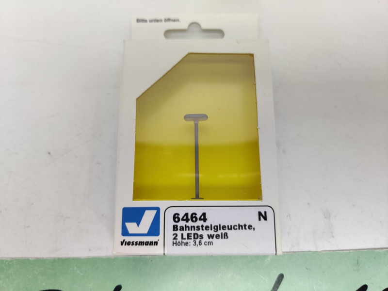 Viessmann N DC 6464 Bahnsteigleuchte / 2 Led weiß / Höhe 3,60 cm / OVP