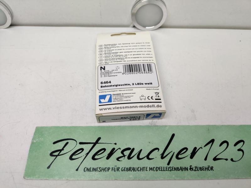 Viessmann N DC 6464 Bahnsteigleuchte / 2 Led weiß / Höhe 3,60 cm / OVP