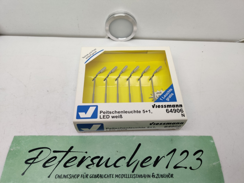 Viessmann N DC 64906 Peitschenleuchte 5 + 1 / Led weiß / OVP